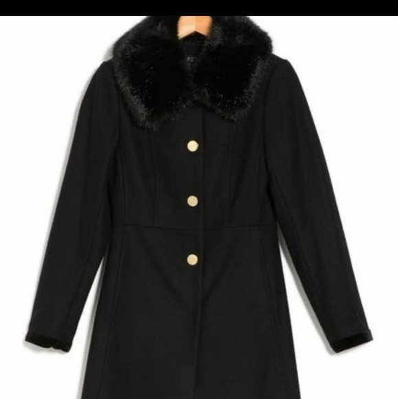 Brand new Laundry olive fur coat - Picture 1 of 8